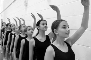 Dance posture- girls in a row