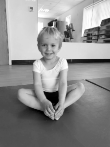 boy doing stretching warm up