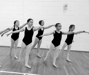 Dance class in position